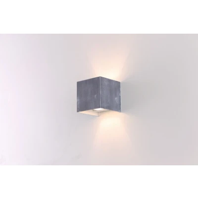 Afbeelding van Wandlamp vierkant beton grijs
