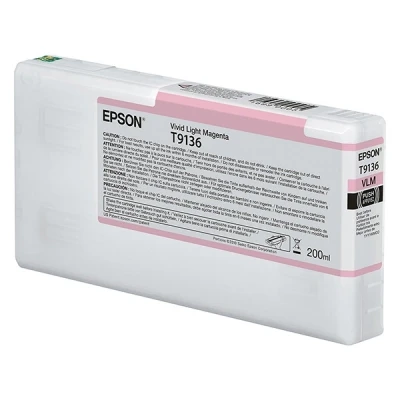 Image de Epson T9136 200 ml Magenta vif clair original cartouche d&#039;encre pour SureColor SC P5000 STD Spectro, Violet, Violet Spectro