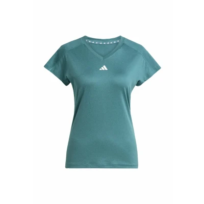 Afbeelding van adidas Performance AEROREADY Train Essentials Minimal Branding V hals T shirt Dames Groen 2XS