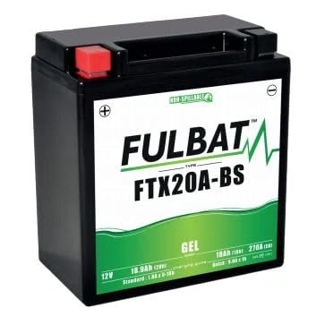 Afbeelding van Motorfiets FULBAT GEL FTX20A BS / YTX20A 12V 18,9Ah 270A