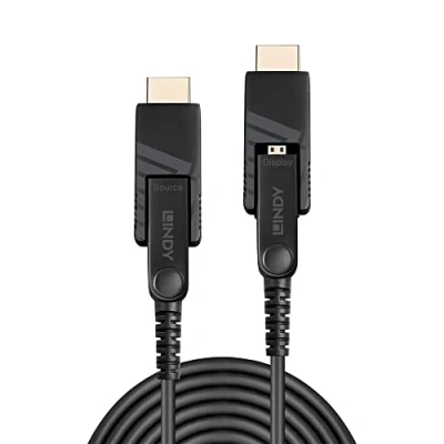 Afbeelding van LINDY 38321 HDMI kabel Aansluitkabel micro D stekker, stekker 20.00 m Zwart 4K UHD