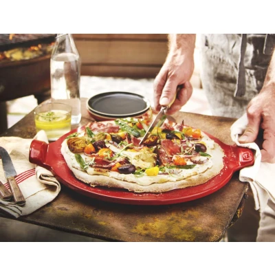 Afbeelding van Emile Henry Pizzasteen glad E Box Ø365mm Grand Cru
