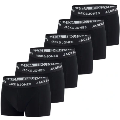 Afbeelding van JACK &amp; JONES Set van 6 basic boxershorts voor heren, katoen, zwart, rood, groen, blauw, grijs, S, M, L, XL, XXL, 3XL, 4XL, 5XL, 6XL, 7XL, 8XL, stuks., 5XL