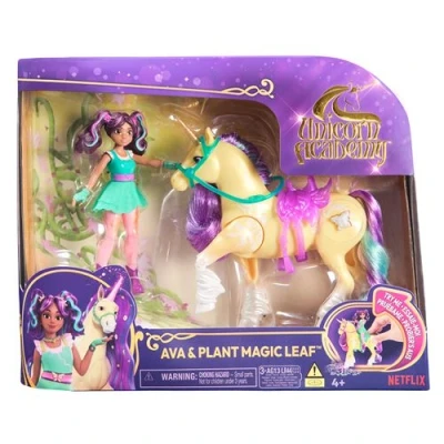 Image de Coffret Poupée et Licorne L’Ecole des Licornes Ava Leaf Plant Magic Unicorn Academy