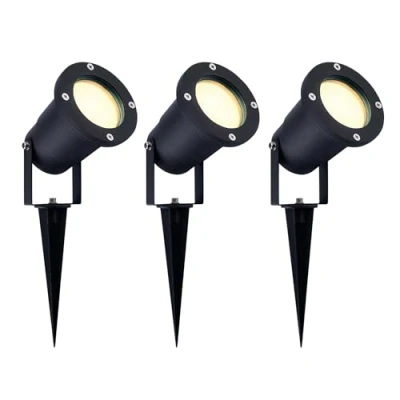 Afbeelding van Ledvion 3 x led tuinspot, aluminium, IP65, 5 W, 2700 K, 1 m kabel, spot, spot voor buiten