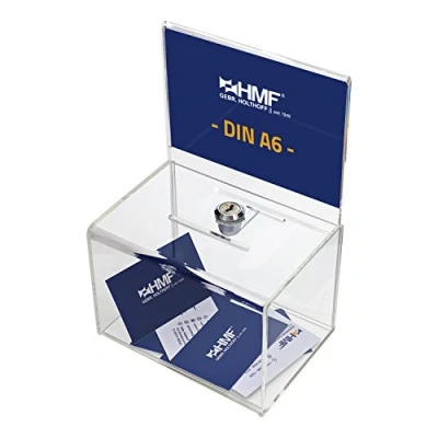 Afbeelding van HMF 46912 Schenkbox van acryl met bladinzet, 15,5 x 11 cm, DIN A6, transparant