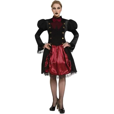 Afbeelding van Fiestas Guirca Jurk Gothic Dames Polyester Zwart/rood Maat 42/44