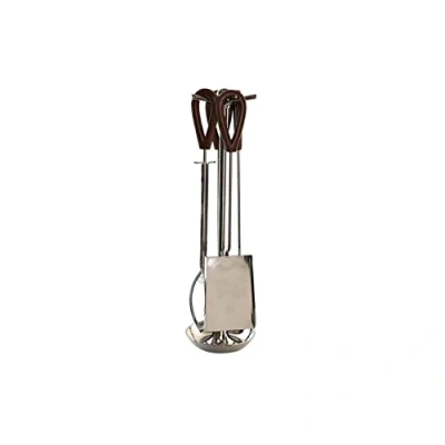 Afbeelding van Gerei voor de haard DKD Home Decor Roestvrij staal Aluminium (15 x 15 62 cm)