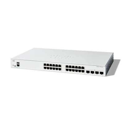 Image de Cisco Catalyst 1300 24T 4G Commutateur C3 Géré 24 x 10/100/1000Base T + 4 Gigabit SFP Montable sur rack