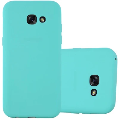 Afbeelding van Cadorabo Hoesje geschikt voor Samsung Galaxy A7 2017 in CANDY BLAUW Beschermhoes gemaakt van flexibel TPU silicone Case Cover