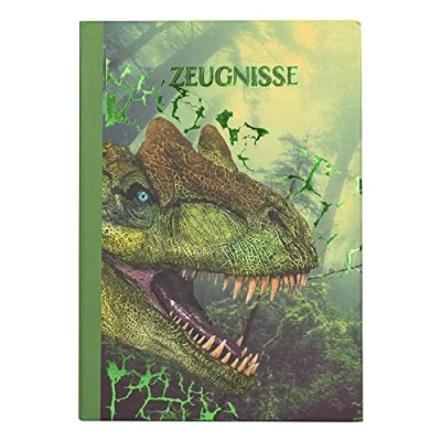 Afbeelding van Idena 20131 certificaatmap in dinosaurusdesign, met 12 vakken voor DIN A4 formaat