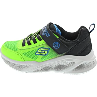 Afbeelding van Skechers Meteor Sneakers laag voor kinderen, Maat: 32, Black/lime/blue Imitatieleer/ textiel