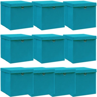 Afbeelding van vidaXL Opbergbox Babyblauw met deksels