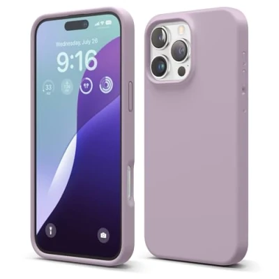 Afbeelding van elago Compatibel met iPhone 16 Pro Max hoesje, hoogwaardige vloeibare siliconen hoes, volledige beschermhoes, schokbestendig, slanke telefoonhoes