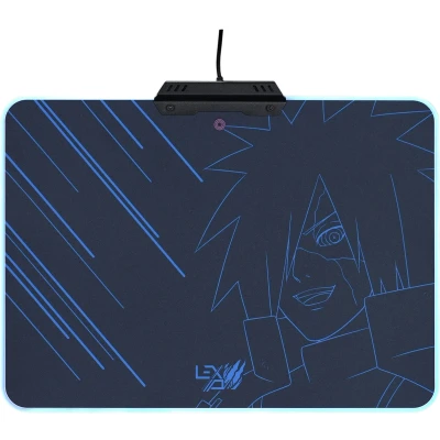 Afbeelding van Lexip Naruto Shippuden Madara Destruction Gaming muismat Verlicht Zwart, Blauw