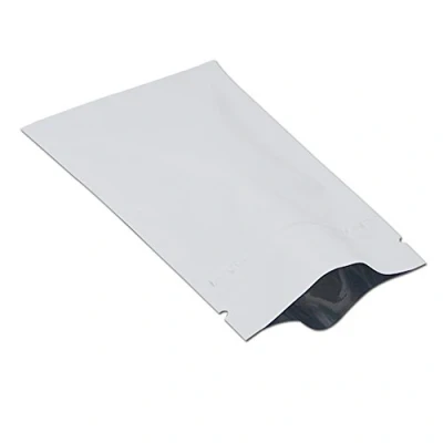 Afbeelding van Plastic zakjes met gripseal, 100 stuks, aluminiumfolie, gripsluiting, gemaakt van mylar, geschikt voor levensmiddelen, geurdicht, matwit, 12 x 18 cm