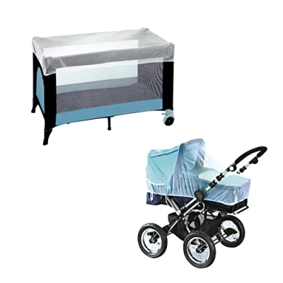 Afbeelding van Bébé Douceur 3 in 1 universeel muggennet: kinderwagen/gezellig/opvouwbaar bed, H 30 x 70 130 cm