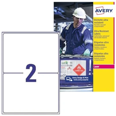 Afbeelding van Avery Ultra Resistente Etiketten Voor Buiten Ft 210 X 148 Mm (b H), Doos Van 20 Etiket