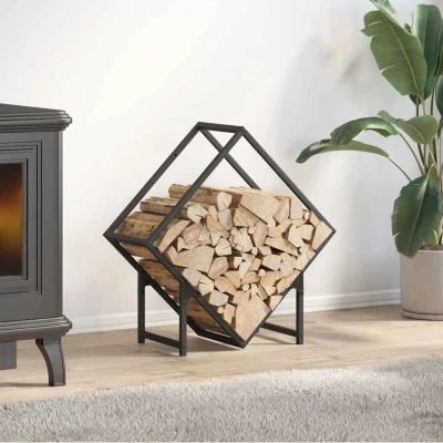Afbeelding van Brandhoutrek 60x25x60 cm koudgewalst staal zwart
