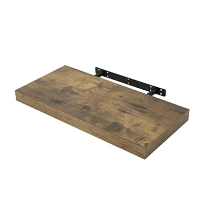 Afbeelding van WOLTU RG9372hov Wandrek, zwevend rek voor cd&#039;s, dvd&#039;s, 40 x 23 3,8 cm, rustiek bruin