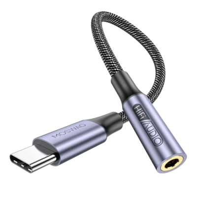 Afbeelding van MOSWAG USB type C naar 3,5 mm jack adapter voor hoofdtelefoon AUX kabel Samsung Galaxy S23 S22 S21 Ultra S20+ Note 20 10 S10 S9 Plus, Pixel 6 5 4, iPad Pro en meer