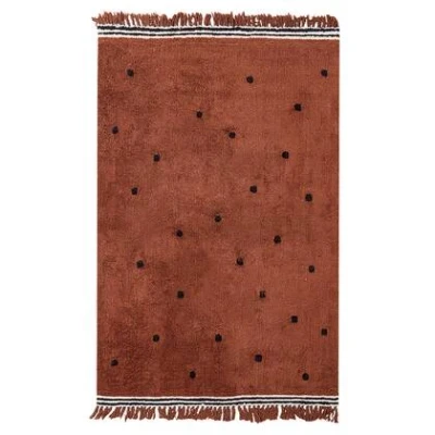 Afbeelding van Beliani LAZA Vloerkleed Bruin 140 x 200 cm Katoen