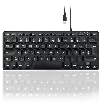 Afbeelding van Perixx PERIBOARD 432 DE B Toetsenbord USB QWERTZ, Duits Zwart