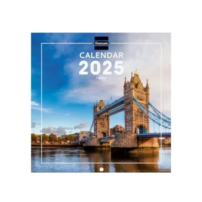 Afbeelding van Finocam Internationale wandkalender 2025, 1 maand per pagina, januari 2025 december (12 maanden) London International