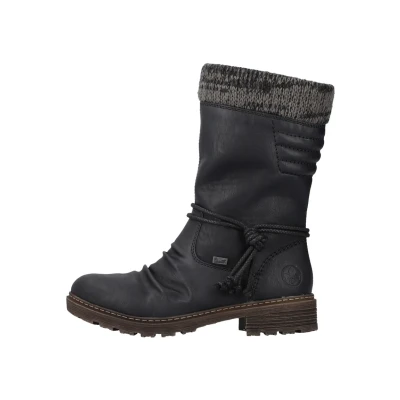 Afbeelding van Rieker Snowboots blackanthracite (z475500), Dames, Maat: 39, Black anthracite (z4755 00) Hoogwaardig imitatieleer