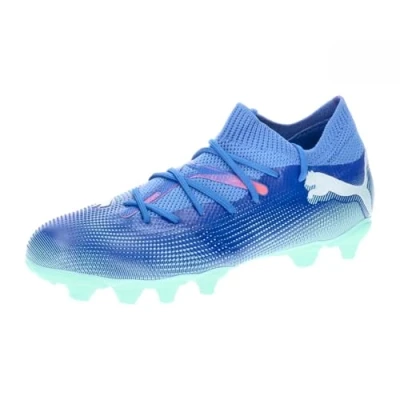 Afbeelding van Puma Future 7 Match FG/AG Unisex Voetbalschoenen met kunststof noppen voor kinderen, Maat: 35.5, Bluemazing/white/electric peppermint
