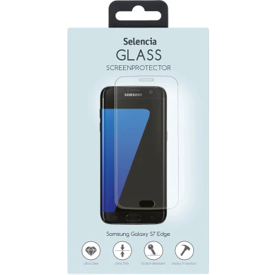 Afbeelding van Selencia Screenprotector Geschikt voor Samsung Galaxy S7 Edge Tempered Glass Gehard Glas