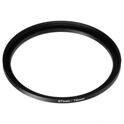 Afbeelding van vhbw Step up adapter 67mm naar 72mm camera lens metaal zwart