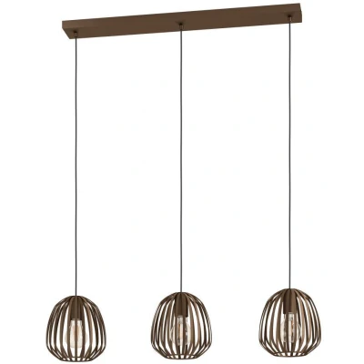 Afbeelding van EGLO Espinal Hanglamp 3xE27 B 90 cm Brons Staal