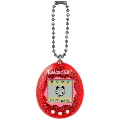 Afbeelding van Bandai Tamagotchi Original Color Collection Red virtueel elektronisch dier interactief speelgoed in het Italiaans rood voor kinderen vanaf 8 jaar 46006