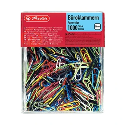 Afbeelding van Herlitz paperclips, 26 mm, 1000 stuks, 8859134