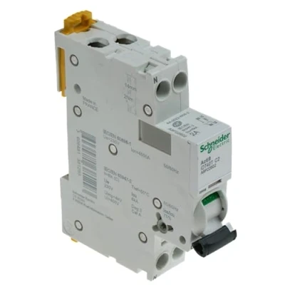 Afbeelding van Schneider Electric Acti9 iDT40T modulaire stroomonderbreker 1P+N 2A C curve 4500A/6kA A9P22602