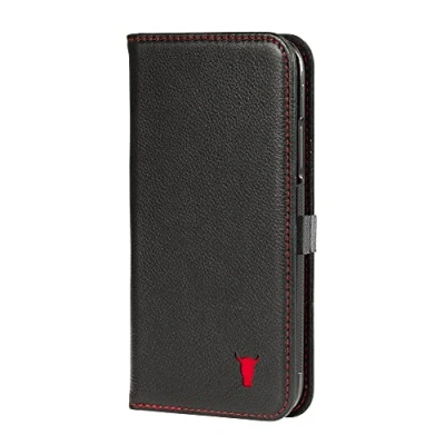 Afbeelding van TORRO Leren hoesje compatibel met iPhone 11 Pro Echt lederen portemonneehoesje kaarthouder en standfunctie (zwart)