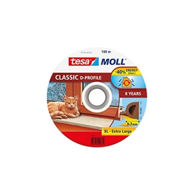 Afbeelding van Tesa 55706 00101 00 D profiel, bruin, spoel 100 m