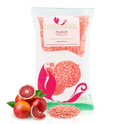 Image de Dermawax 800 g Perles de Cire Crystal Orange Épilation Douce, Hypoallergénique, Vegan, Sans Parfum pour Peaux Sensibles, Convient Hommes et Femmes Made in Italy (0,8 kg, Orange)