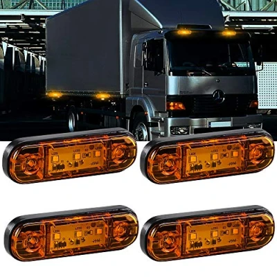 Afbeelding van Yifengshun 4 stuks led richtingaanwijzers voor , achter zijkant, 12 V, vrachtwagen, camper, RV, (oranje)
