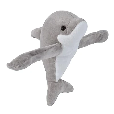 Afbeelding van Wild Republic Huggers pluche armband, slap, cadeaus voor kinderen, dolfijn, 20 cm