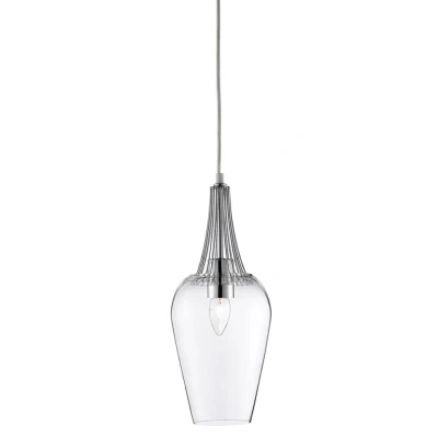 Afbeelding van Glazen hanglamp Whisk met chroom elementen