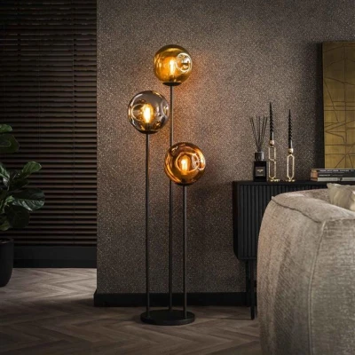 Afbeelding van Hoyz Collection Vloerlamp 3x Ø25 Stellar Artic Zwart
