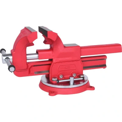 Afbeelding van KS Tools, Bankschroeven + klemmen, Parallelbankschroef met draaiplateau, beklengte 120 mm, buisklembekken (120 mm)