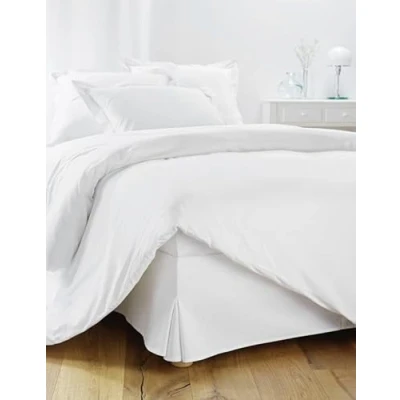 Afbeelding van Bedrok, matrasbodembeschermer, overtrek, hoes voor onderbed, matrasbodem Met 4 zijden, hoogte 30 cm Gemaakt in Europa 140 x 200 cm, wit