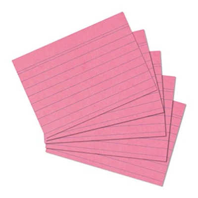 Image de Herlitz fiches bristol, format a6, lignées, rouge en carton, sans bois, couleur des lignes bleu, tête double ligne, contenu