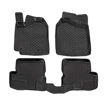 Afbeelding van 3D rubberen vloermatten compatibel met Jimny 1998 2018, aangepaste pasvorm ongeveer 4 5 cm hoge rand, voor alle seizoenen, stuks, premium kwaliteit