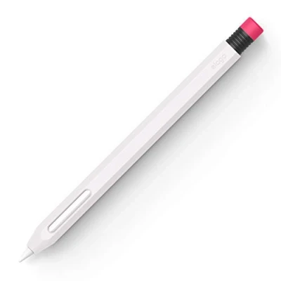 Afbeelding van elago Classic Pencil Case Compatibel met Apple 2e Generatie Cover Hoes, Klassiek Design, Magnetisch Opladen &amp; Dubbele Tap (MOET INSTALLATIE INSTRUCTIES LEZEN) (Wit)
