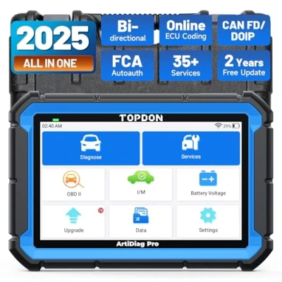 Afbeelding van TOPDON ArtiDiag Pro Auto Tool voor diagnose, online codering en bidirectionele controle, volledige systeemdiagnose op OE niveau, 31 servicefuncties, 2 jaar gratis update