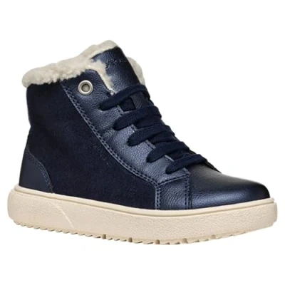 Afbeelding van Geox Theleven GIRL AB Veterboots voor kinderen, Maat: 25, Dark navy Leer